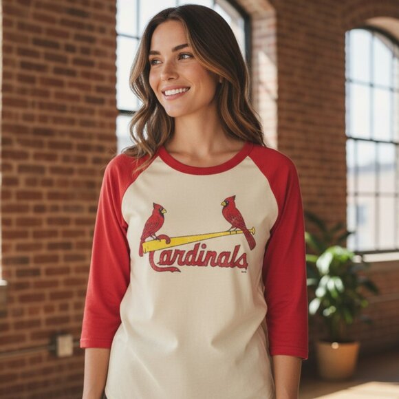 STL Cards Raglan Tee - Picture 1 of 6